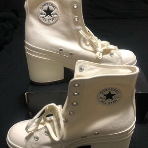 Converse Chuck 70 De Luxe Heel High Top Sneakers 'Egret' Women’s 12.5, A05348C